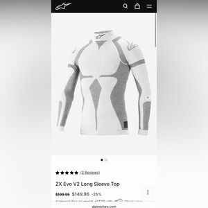 Alpinestars ZX Evo V2 Long Sleeve Top XS FR Motor-cross underwear